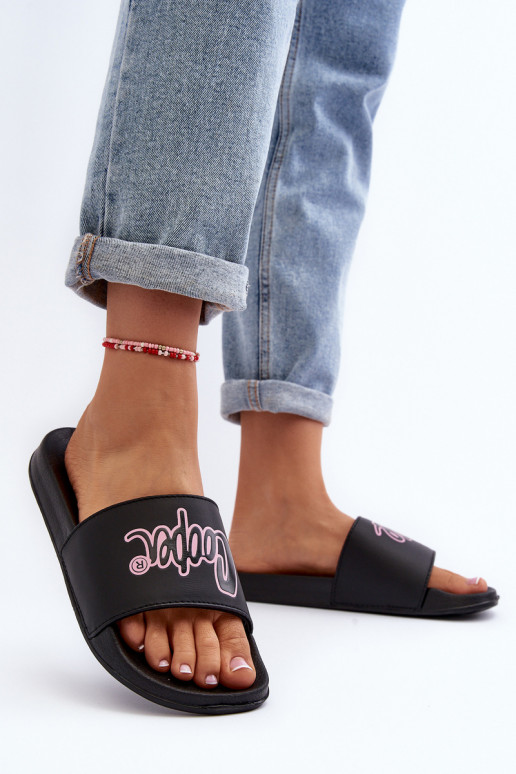 Feminino Chinelos Lee Cooper LCEM-24-42-2482L cor preta