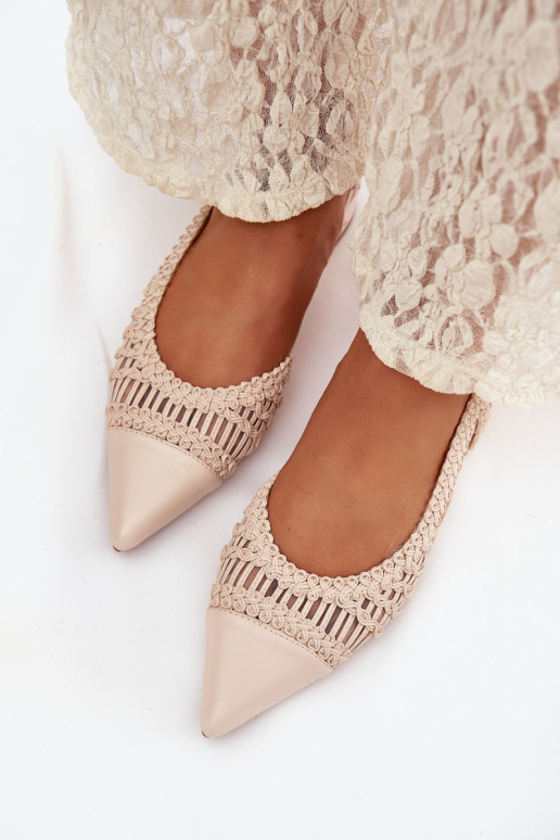 Sandálias femininas Com trança Klocke cor de marfim Nivorra