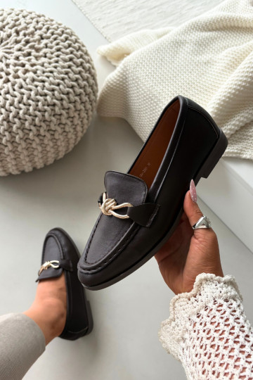 Mocassins femininos com detalhes decorativos, cor chocolate Rosynne 2