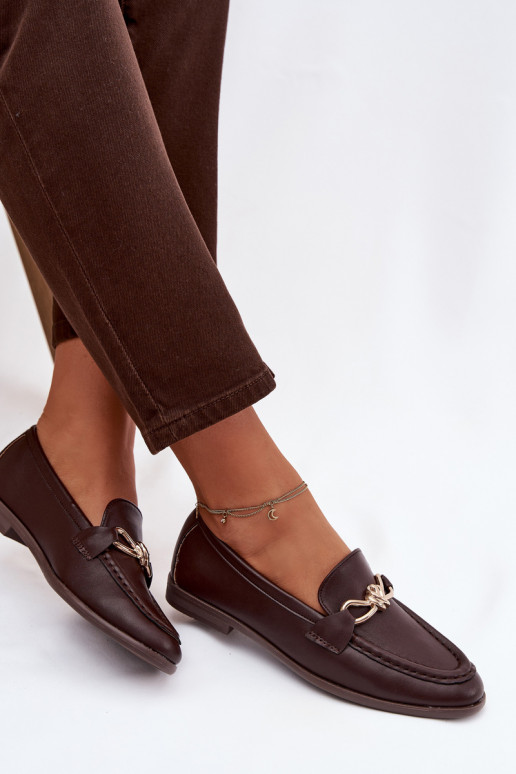 Mocassins Feminino Com decorações Detalem CzekoladoParae Rosynne