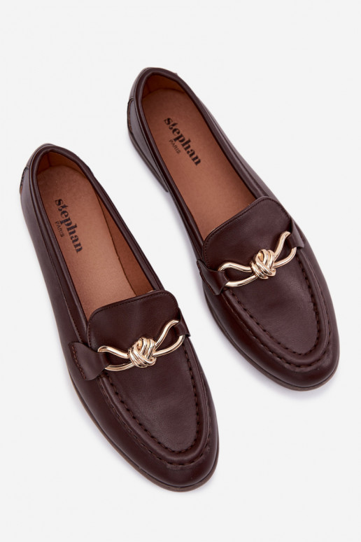 Mocassins Feminino Com decorações Detalem CzekoladoParae Rosynne