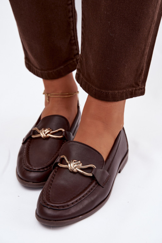 Mocassins Feminino Com decorações Detalem CzekoladoParae Rosynne