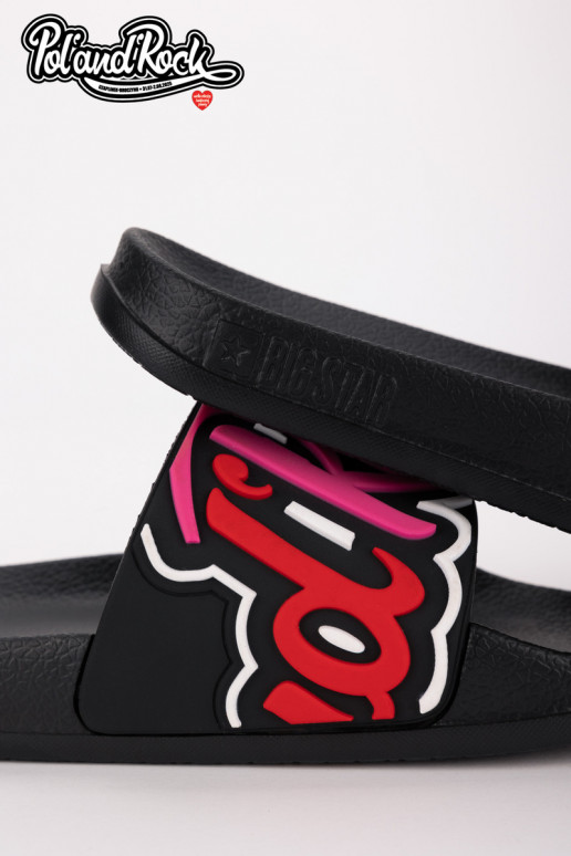 Chinelos Pol'and'Rock Festival X Big Star SS174508 cor preta