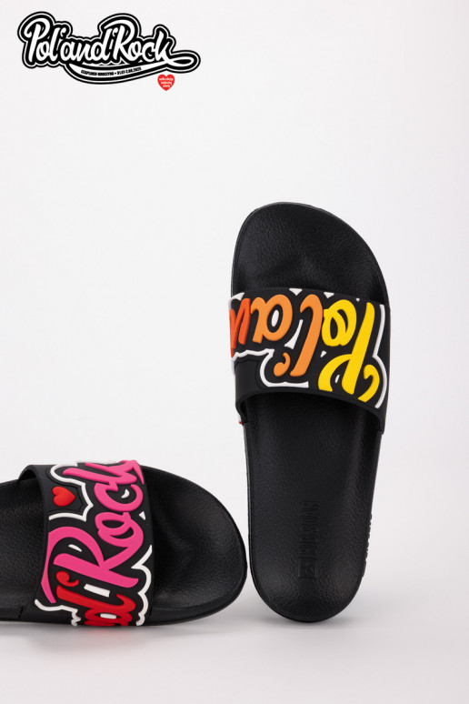 Chinelos Pol'and'Rock Festival X Big Star SS174508 cor preta