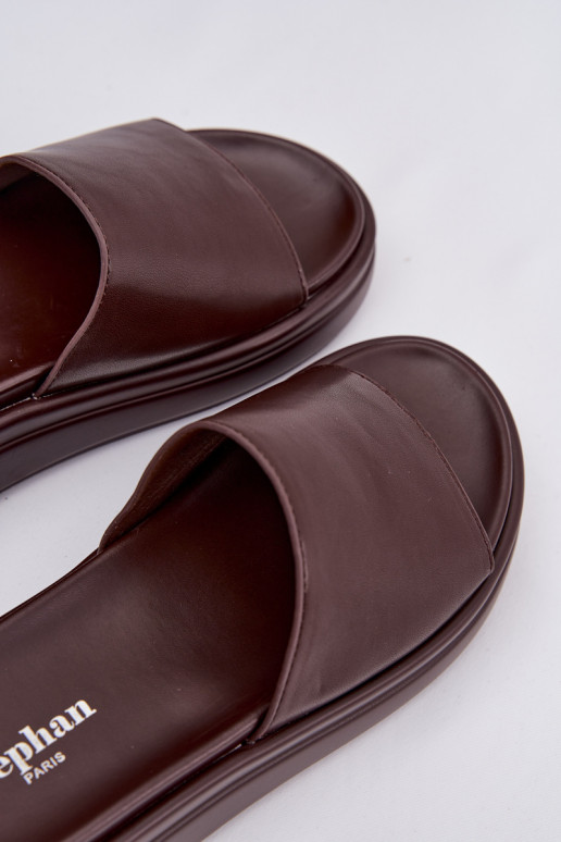 Chinelos femininos com uma plataforma CzekoladoParae Tanelisse