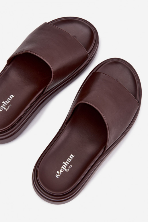 Chinelos femininos com uma plataforma CzekoladoParae Tanelisse