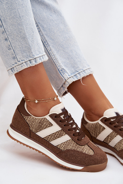 tênis À modalo de tênis Feminino cor marrom Soretta