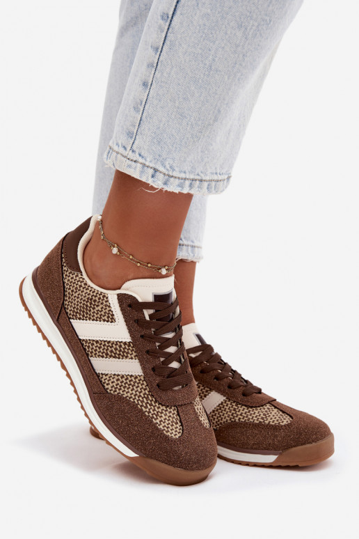 tênis À modalo de tênis Feminino cor marrom Soretta