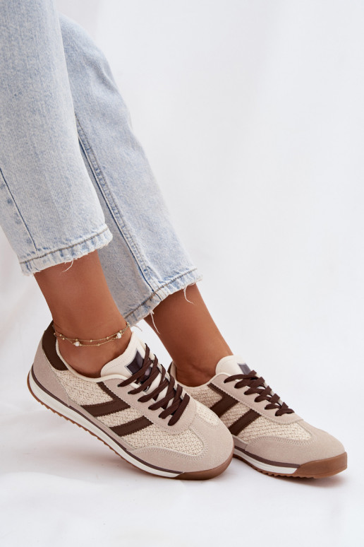 tênis À modalo de tênis Feminino bege Soretta