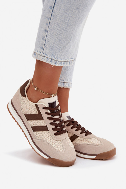 tênis À modalo de tênis Feminino bege Soretta