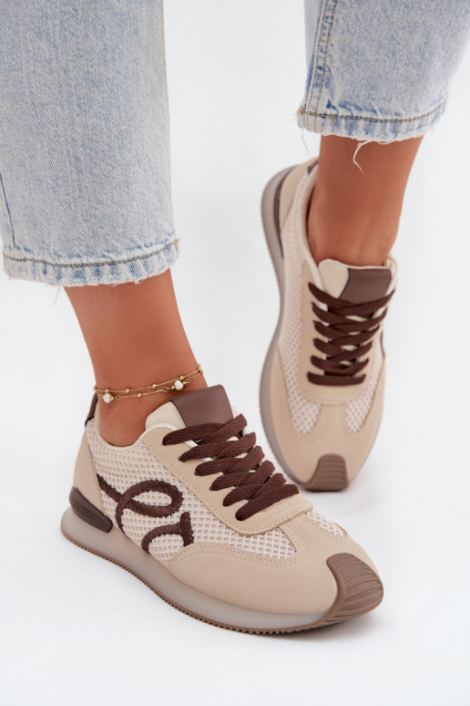 À modalo de tênis tênis Feminino bege-cor marrom Tarlisse