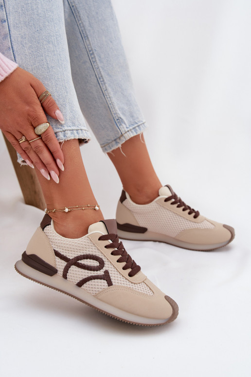 À modalo de tênis tênis Feminino bege-cor marrom Tarlisse