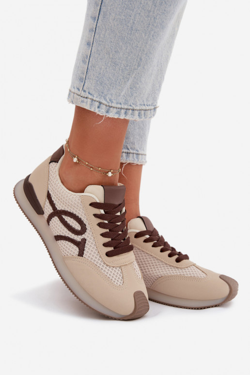 À modalo de tênis tênis Feminino bege-cor marrom Tarlisse