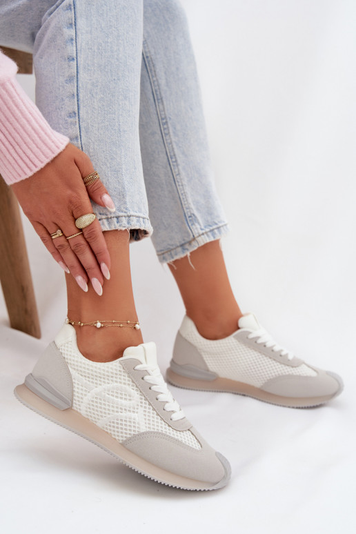 À modalo de tênis tênis Feminino Branco-cor cinza Tarlisse