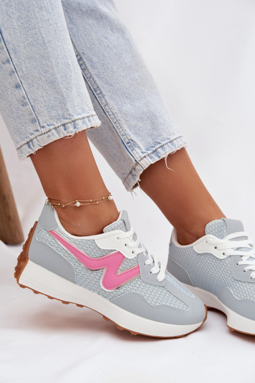 tênis Feminino com uma plataforma cor azul Janelora