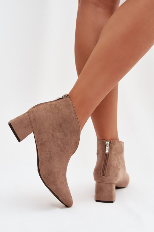 Botas femininas Klocke Com Costura bege Darlisse