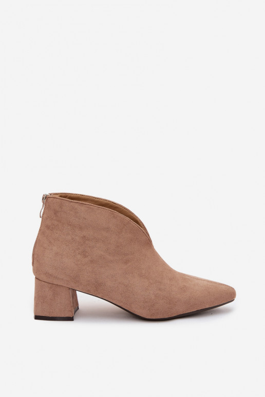 Botas femininas Klocke Com Costura bege Darlisse