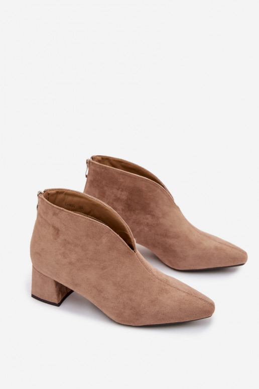 Botas femininas Klocke Com Costura bege Darlisse