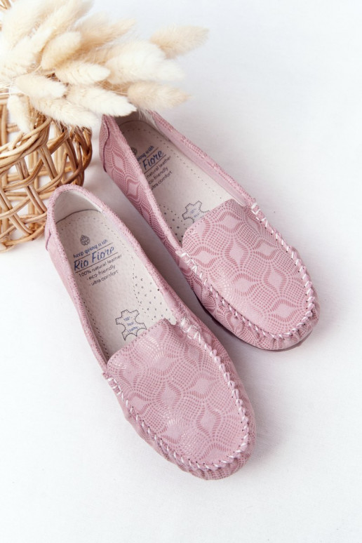 Pele Mocassins RIO FLORE Eco-Friendly cor rosa