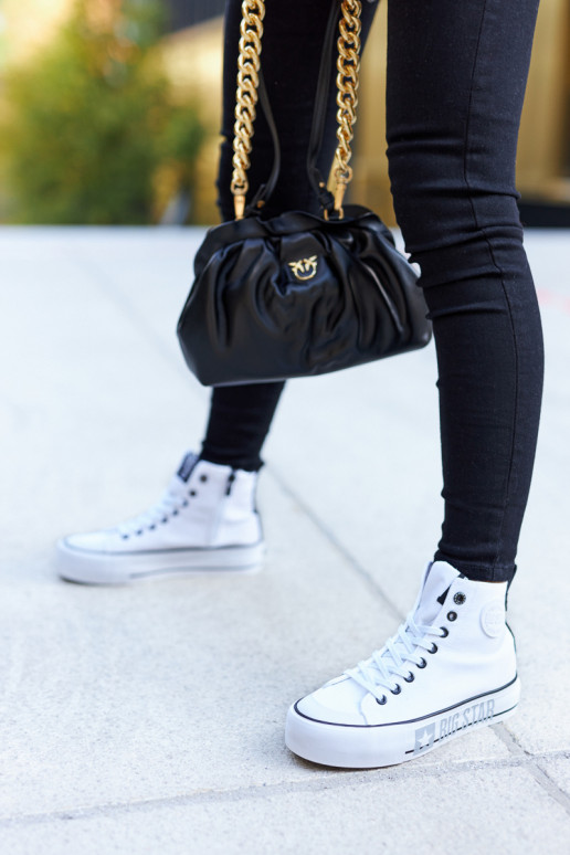 Tênis plataforma alta Big Star II274014 cor branca