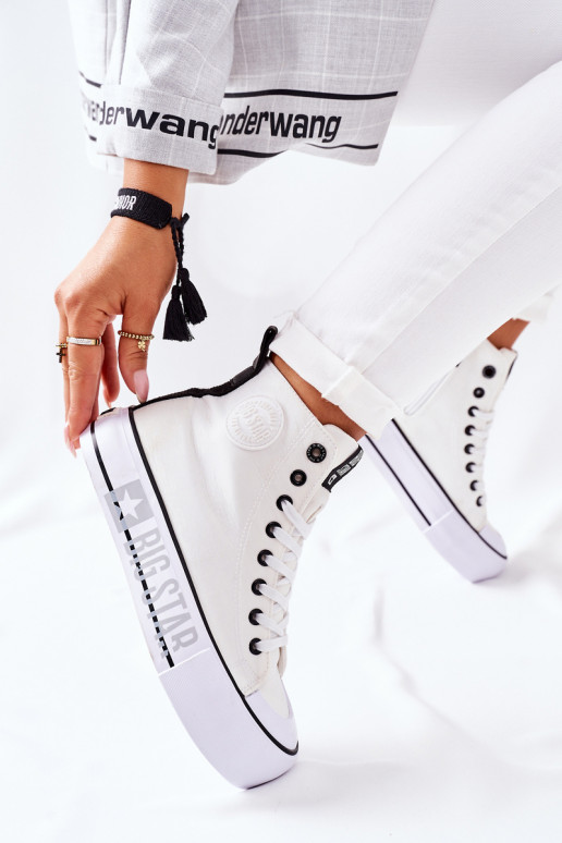 Tênis plataforma alta Big Star II274014 cor branca