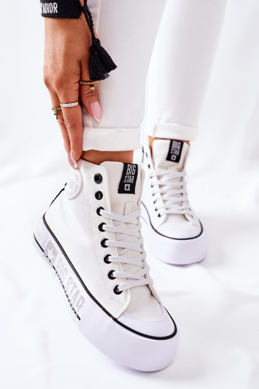 Tênis plataforma alta Big Star II274014 cor branca