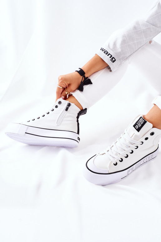 Tênis plataforma alta Big Star II274014 cor branca