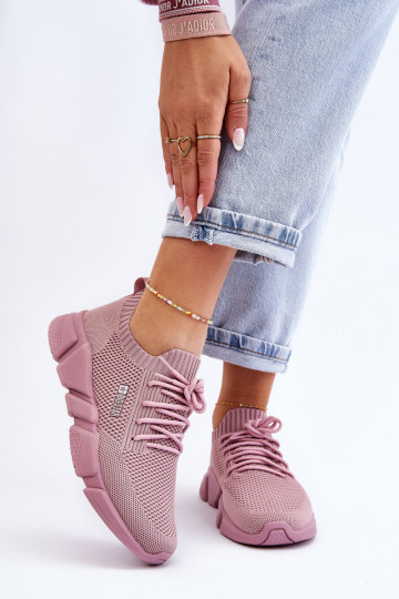 Feminino  À modalo de tênis Memory Foam System Big Star JJ274266 cor rosa 2