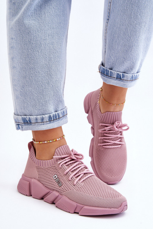 Feminino  À modalo de tênis Memory Foam System Big Star JJ274266 cor rosa