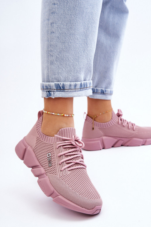 Feminino  À modalo de tênis Memory Foam System Big Star JJ274266 cor rosa