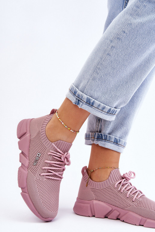 Feminino  À modalo de tênis Memory Foam System Big Star JJ274266 cor rosa