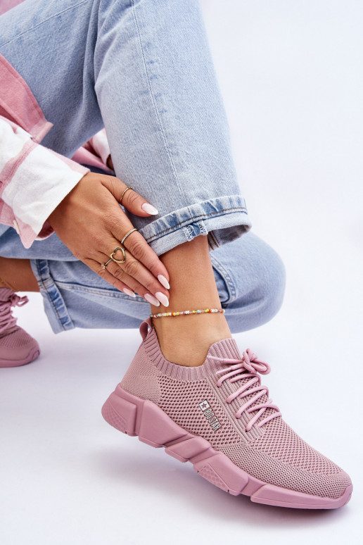 Feminino  À modalo de tênis Memory Foam System Big Star JJ274266 cor rosa