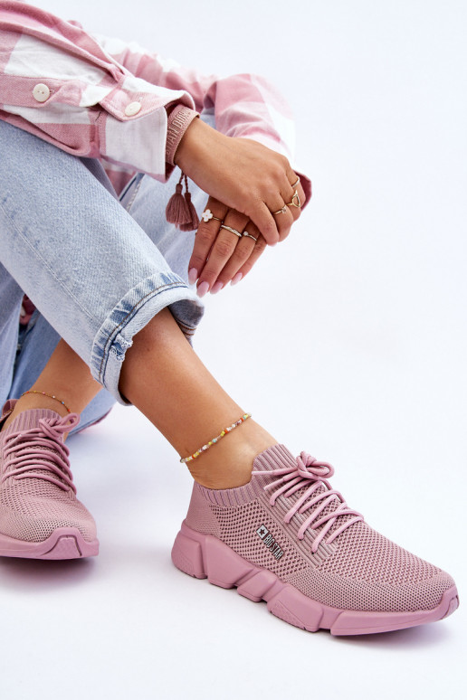 Feminino  À modalo de tênis Memory Foam System Big Star JJ274266 cor rosa