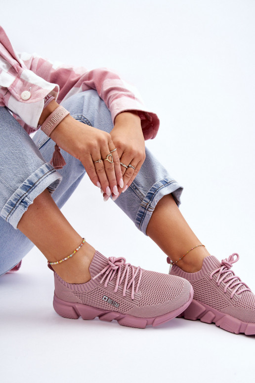 Feminino  À modalo de tênis Memory Foam System Big Star JJ274266 cor rosa