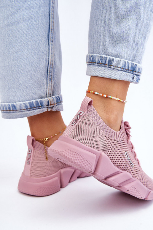 Feminino  À modalo de tênis Memory Foam System Big Star JJ274266 cor rosa