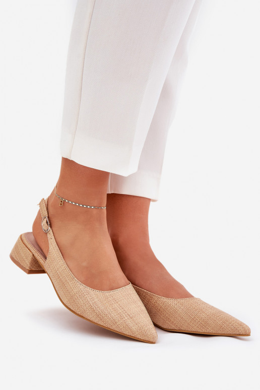 sandálias estampadas Feminino Habilitado Sutilm Obcasie bege Jorela