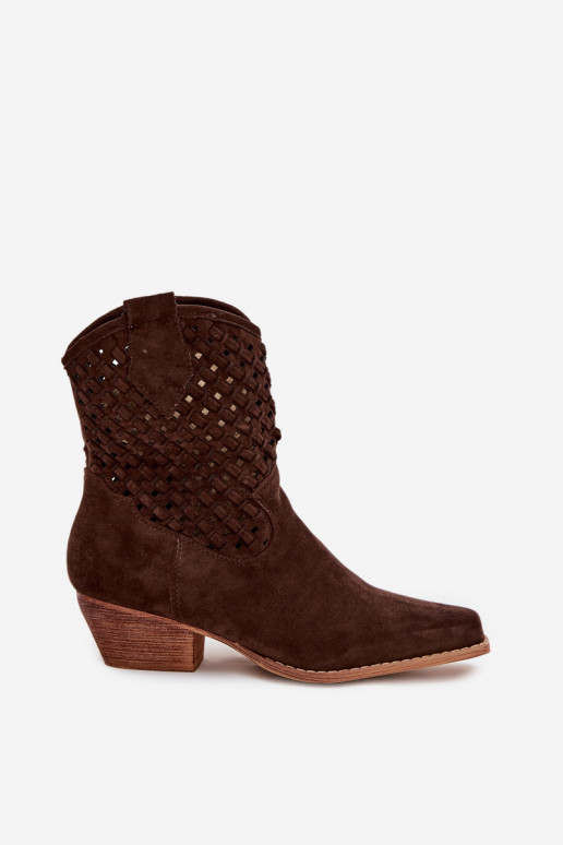 Botas a céu aberto Feminino com salto CzekoladoParae Ferissa