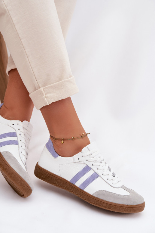 Zazoo N1068 Pele Baixo À modalo de tênis Feminino Branco-cor azul