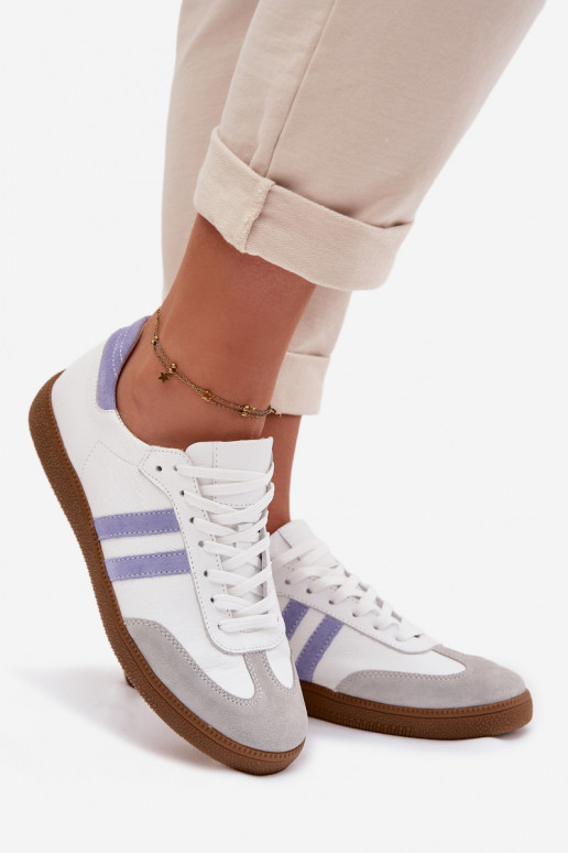 Zazoo N1068 Pele Baixo À modalo de tênis Feminino Branco-cor azul