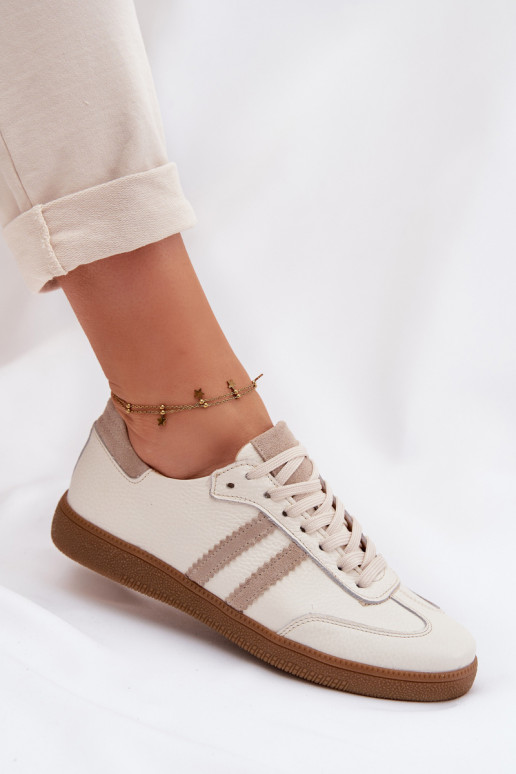 Zazoo N1068 Pele Baixo À modalo de tênis Feminino bege