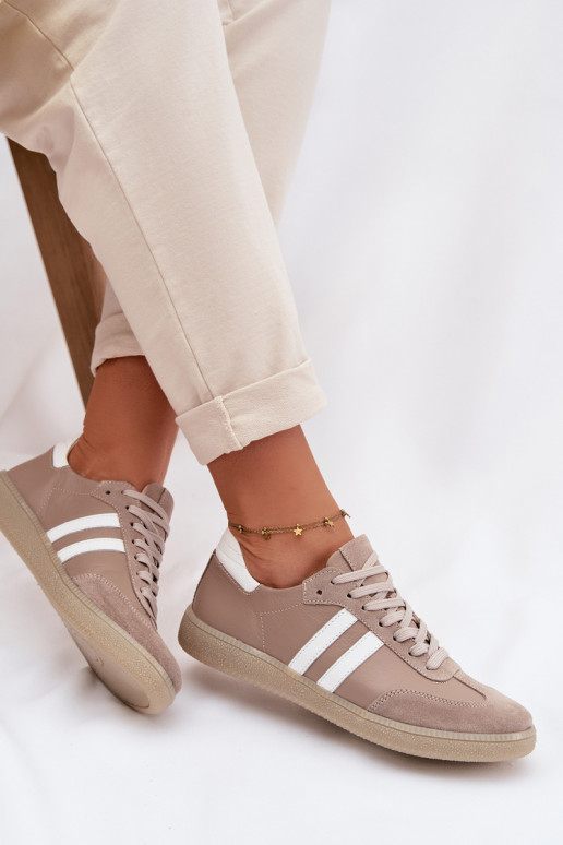 Zazoo N1068 Pele Baixo À modalo de tênis Feminino bege