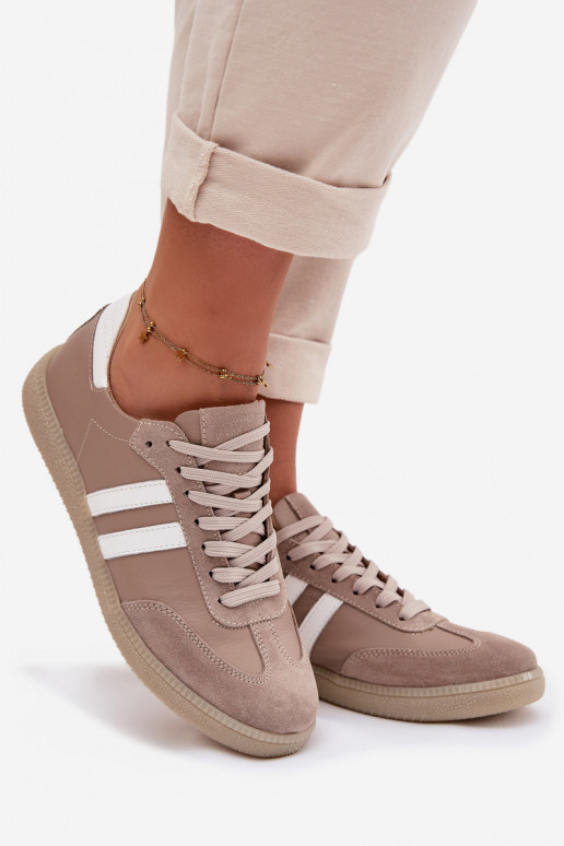 Zazoo N1068 Pele Baixo À modalo de tênis Feminino bege