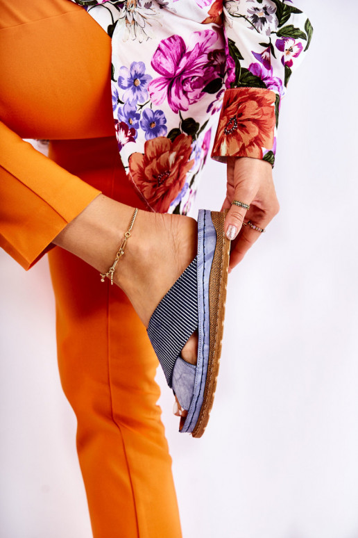 Pele Perfilado Chinelos Tem que serciejka 04986-17 cor azul