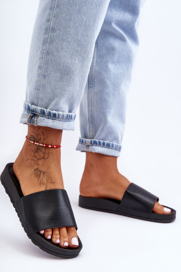 À modalo clássico Feminino Chinelos cor preta Rolien