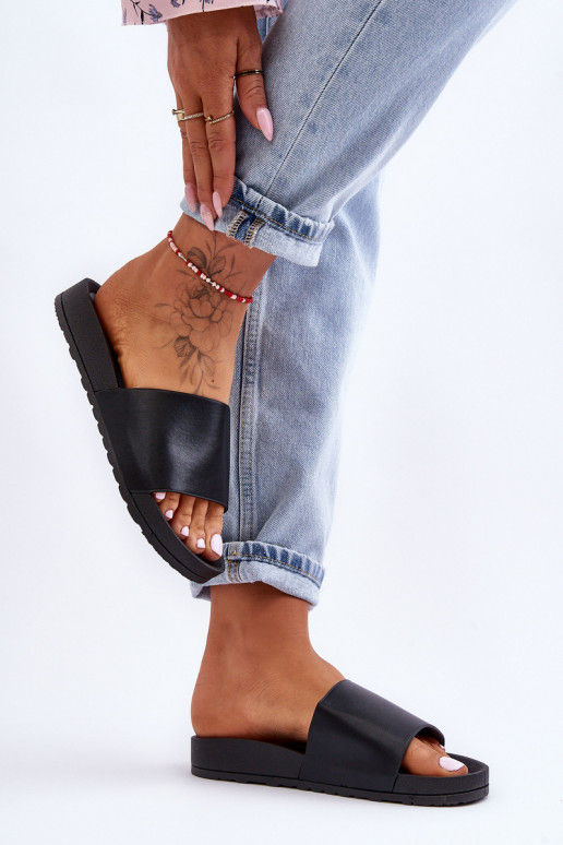 À modalo clássico Feminino Chinelos cor preta Rolien