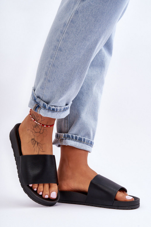 À modalo clássico Feminino Chinelos cor preta Rolien