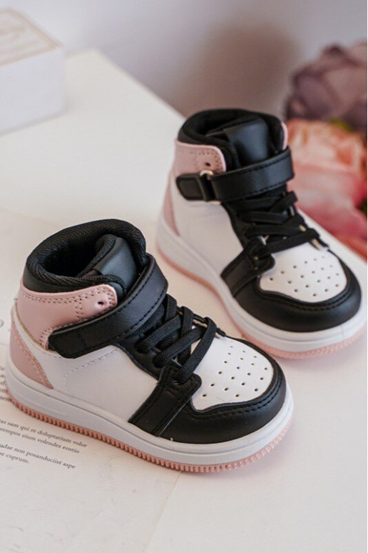 Alto Calçados esportivos infantis Branco-cor rosa Teredite