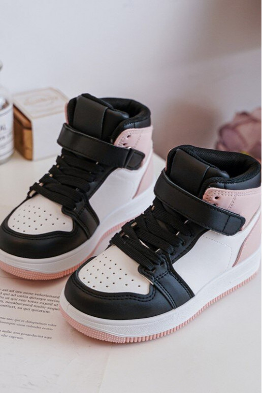 Alto Calçados esportivos infantis Branco-cor rosa Teredite