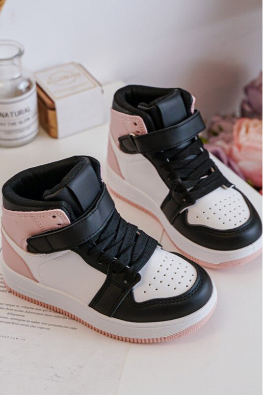 Alto Calçados esportivos infantis Branco-cor rosa Teredite