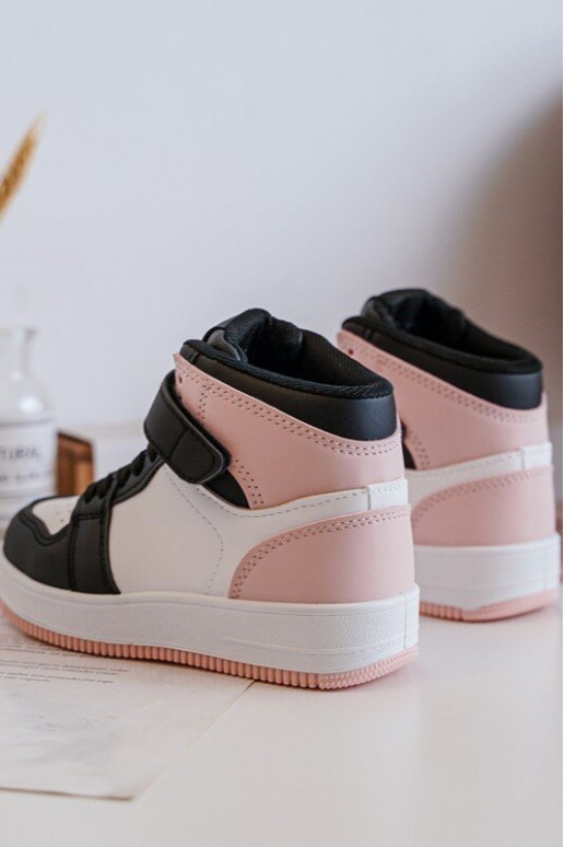 Alto Calçados esportivos infantis Branco-cor rosa Teredite